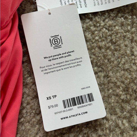 NWT Athleta Transcend Skort with Hidden Pockets Coral Petal - Picture 8 of 14